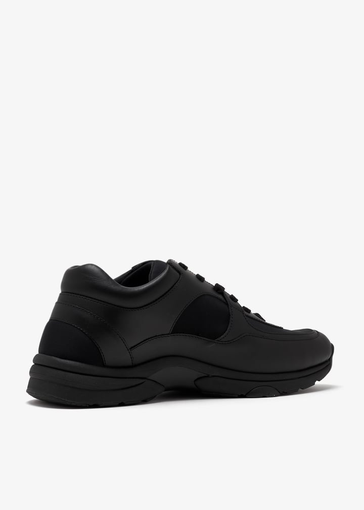Chanel CC Uniform Black Leather Sneaker