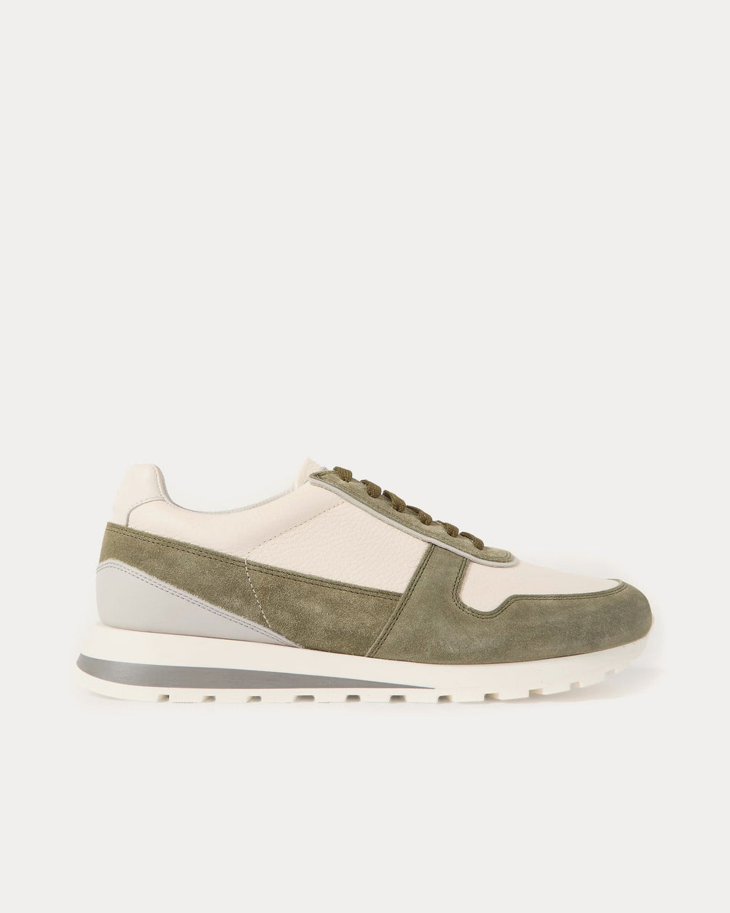 Brunello Cucinelli Olimpo Calfskin & Washed Suede Runner