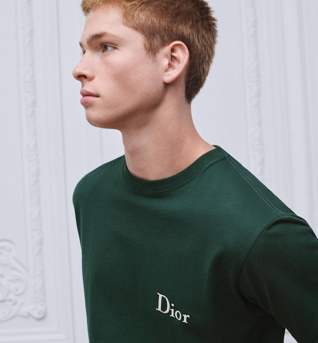 T-Shirt with Dior Embroidery, Relaxed Fit