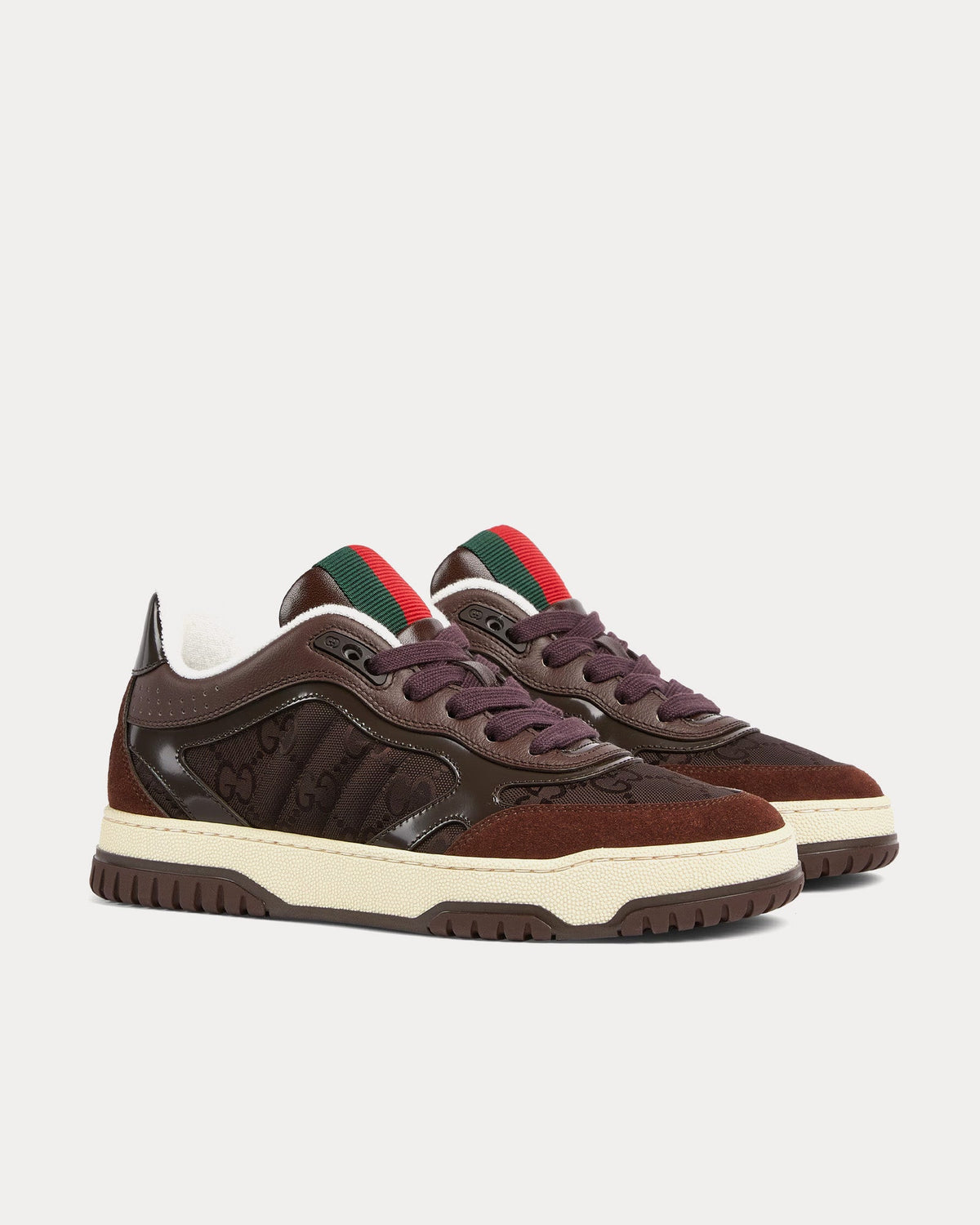Gucci Women's Re-Web Sneaker in Dark Brown