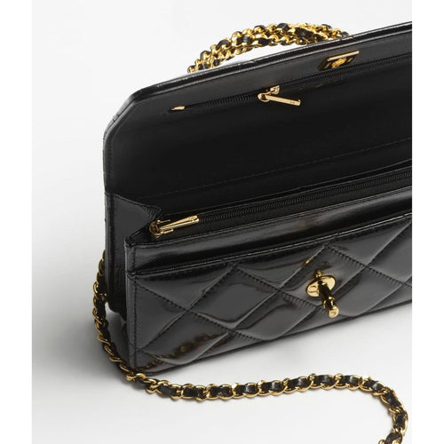 black Chanel Wallet on Chain