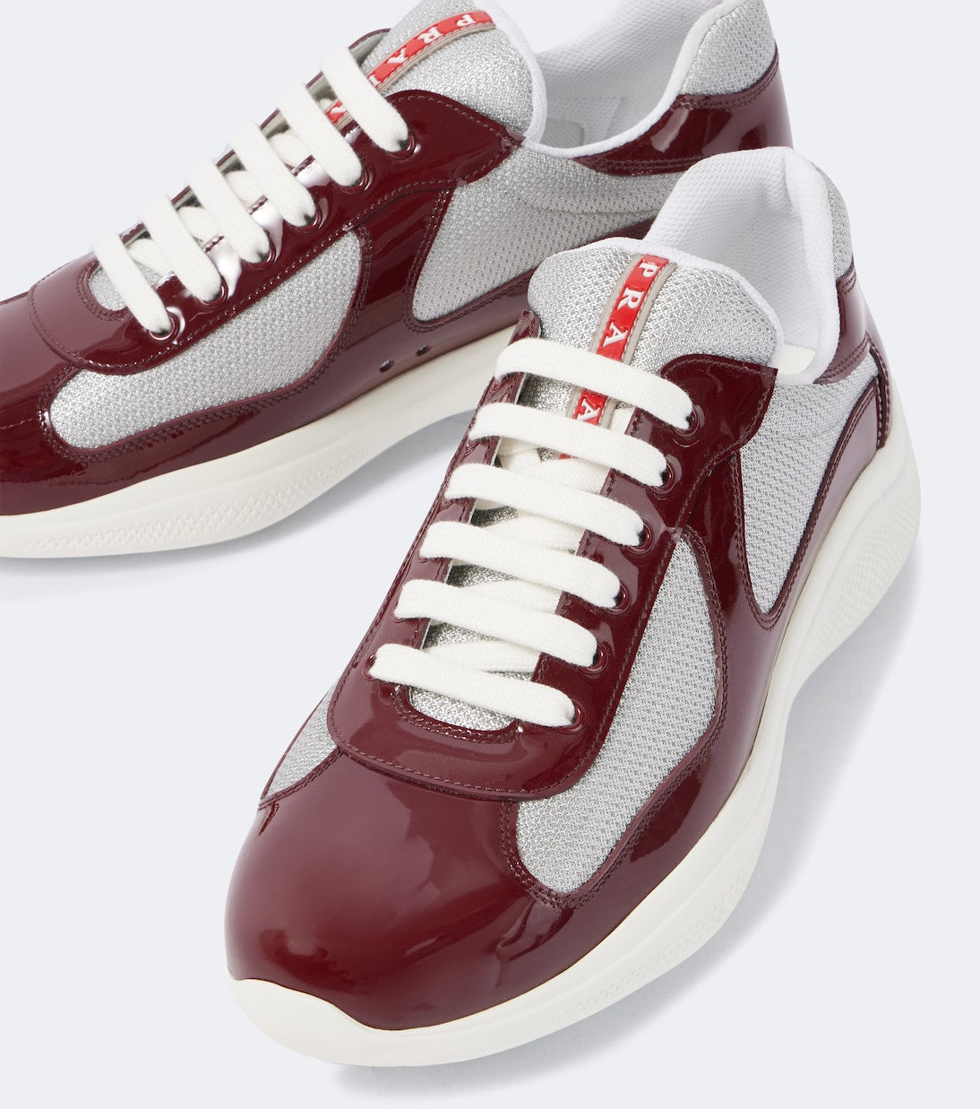 Prada America's Cup Patent Leather and Technical Fabric Sneakers