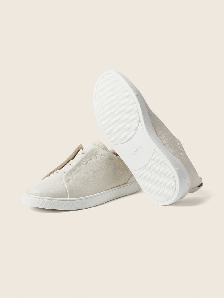 ZEGNA Triple Stitch™ Leather Sneakers.