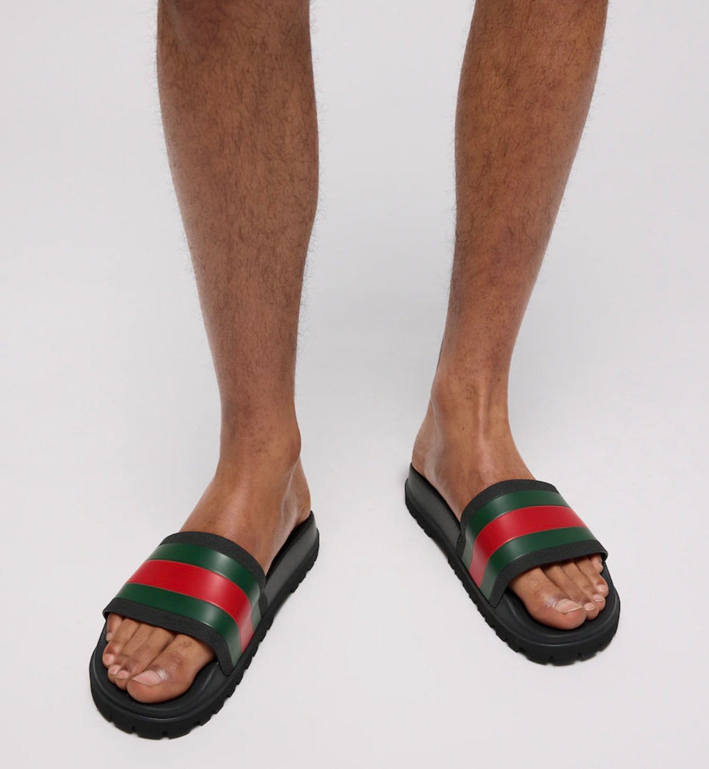 Gucci Men's slide sandal with Web