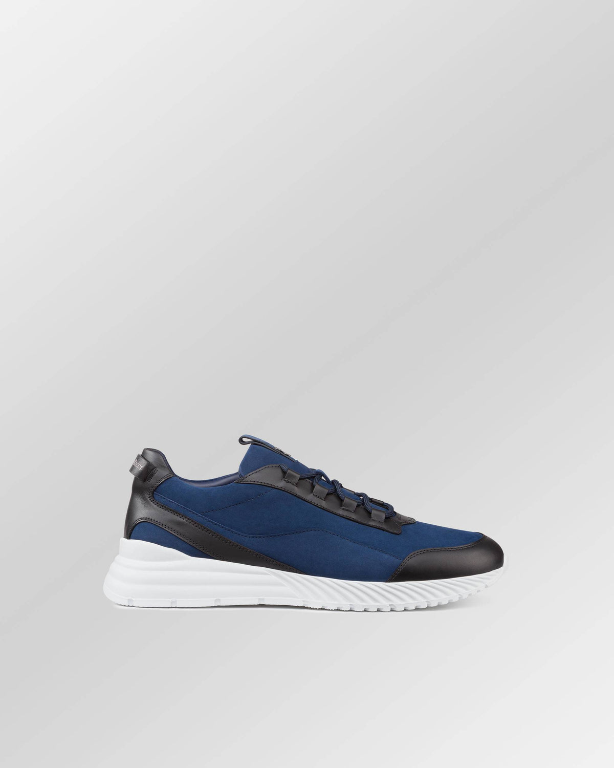 Stefano Ricci Blue Leather and Suede Combination Sneaker