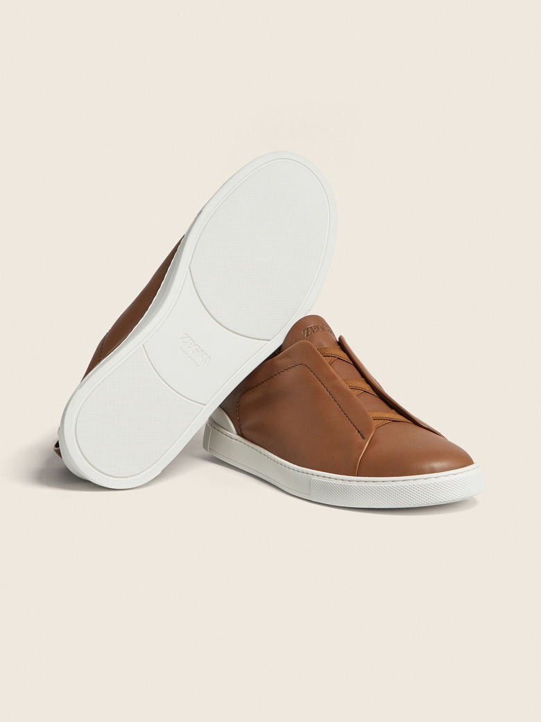 ZEGNA Triple Stitch™ Luxury Leather Sneakers,