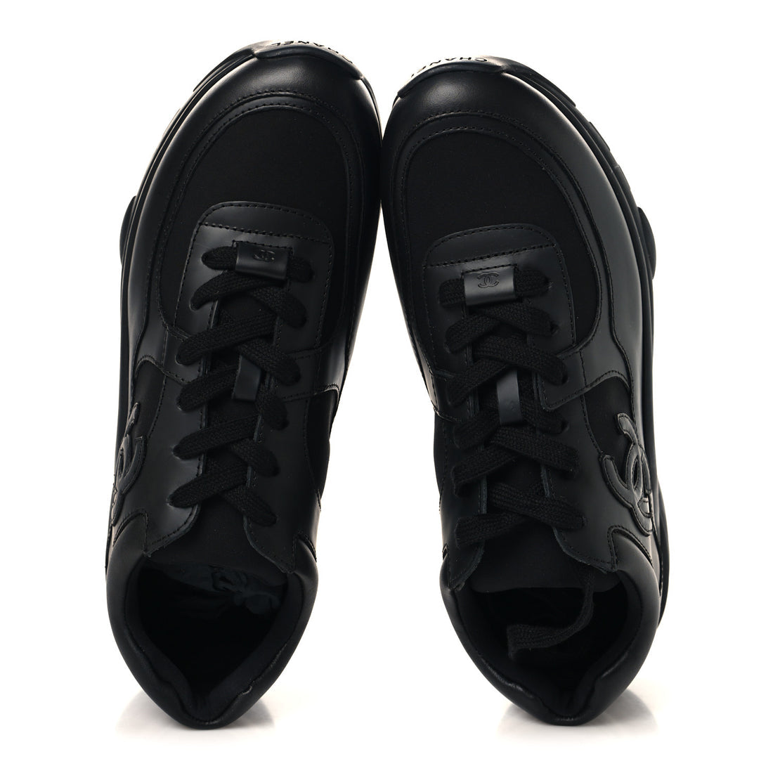 Chanel CC Uniform Black Leather Sneaker