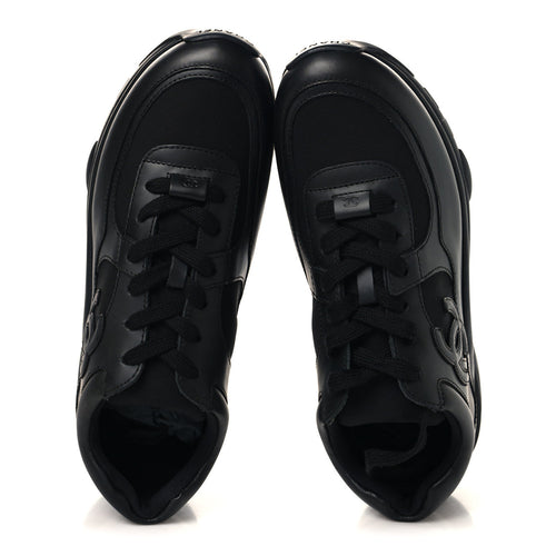 Chanel CC Uniform Black Leather Sneaker