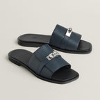 Hermès Gabriel men's sandals dark blue