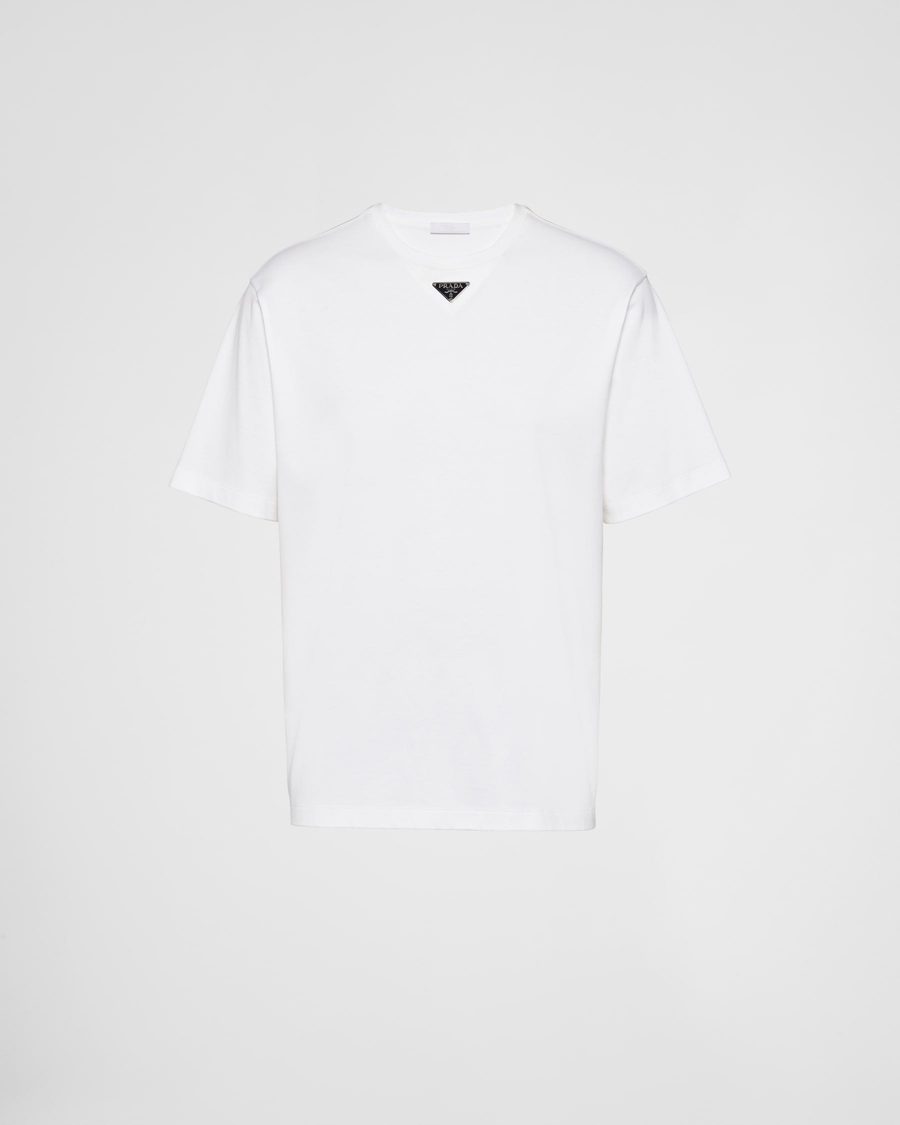 Prada white cotton t-shirt featuring