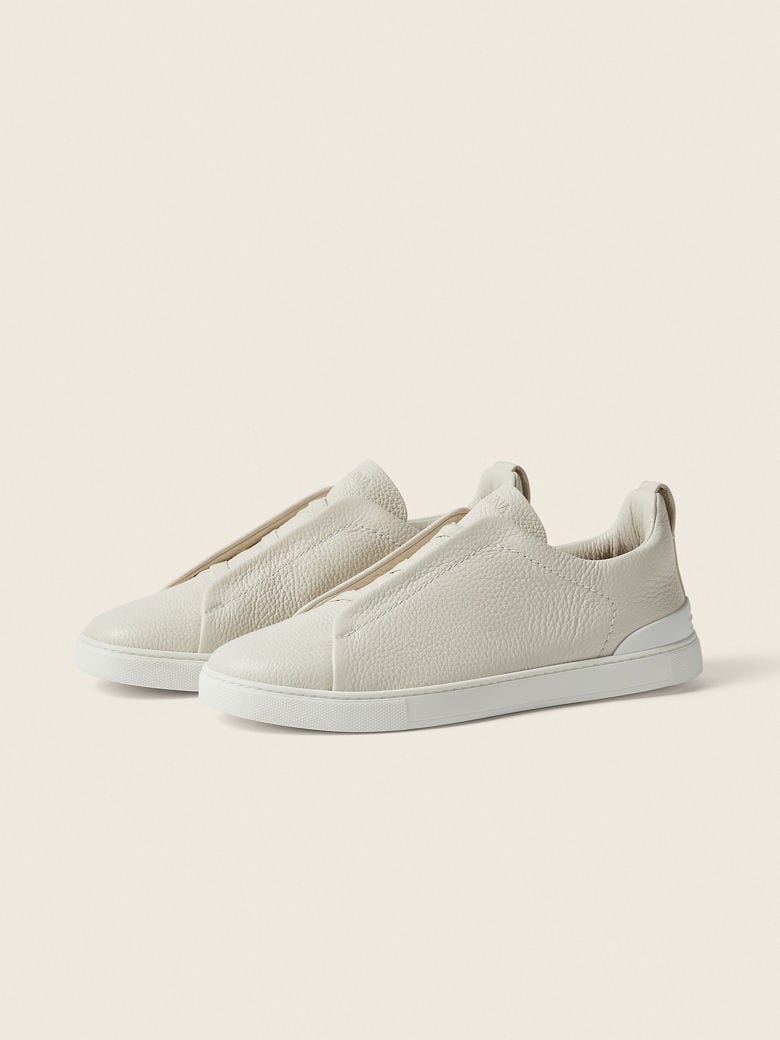 ZEGNA Triple Stitch™ Leather Sneakers.