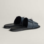 Hermès Gabriel men's sandals dark blue