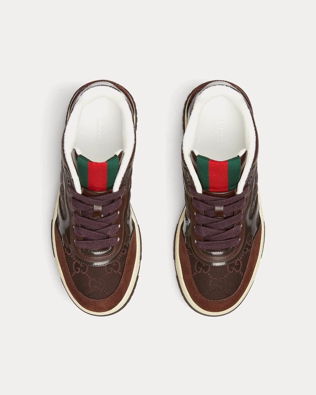 Gucci Women's Re-Web Sneaker in Dark Brown