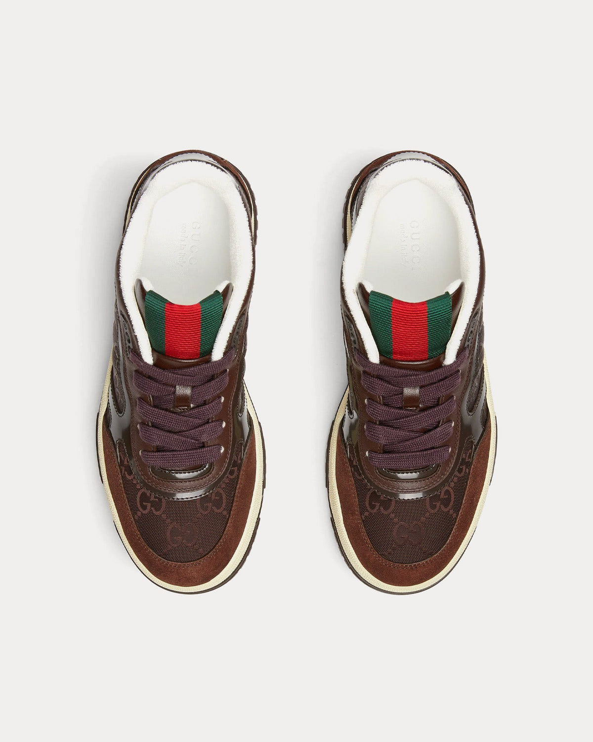 Gucci Women's Re-Web Sneaker in Dark Brown
