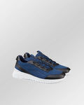 Stefano Ricci Blue Leather and Suede Combination Sneaker