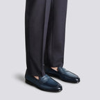 Mocassin Santoni - Penny Carlo - Cuir - Bleu
