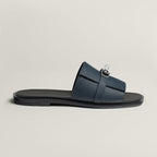 Hermès Gabriel men's sandals dark blue