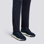Santoni stretch knit sneaker midnight blue