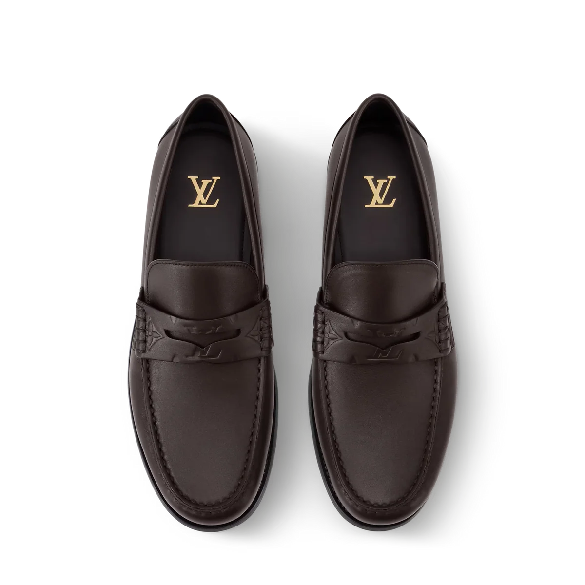 Mocassins Louis Vuitton - Major - Cuir lisse - Marron