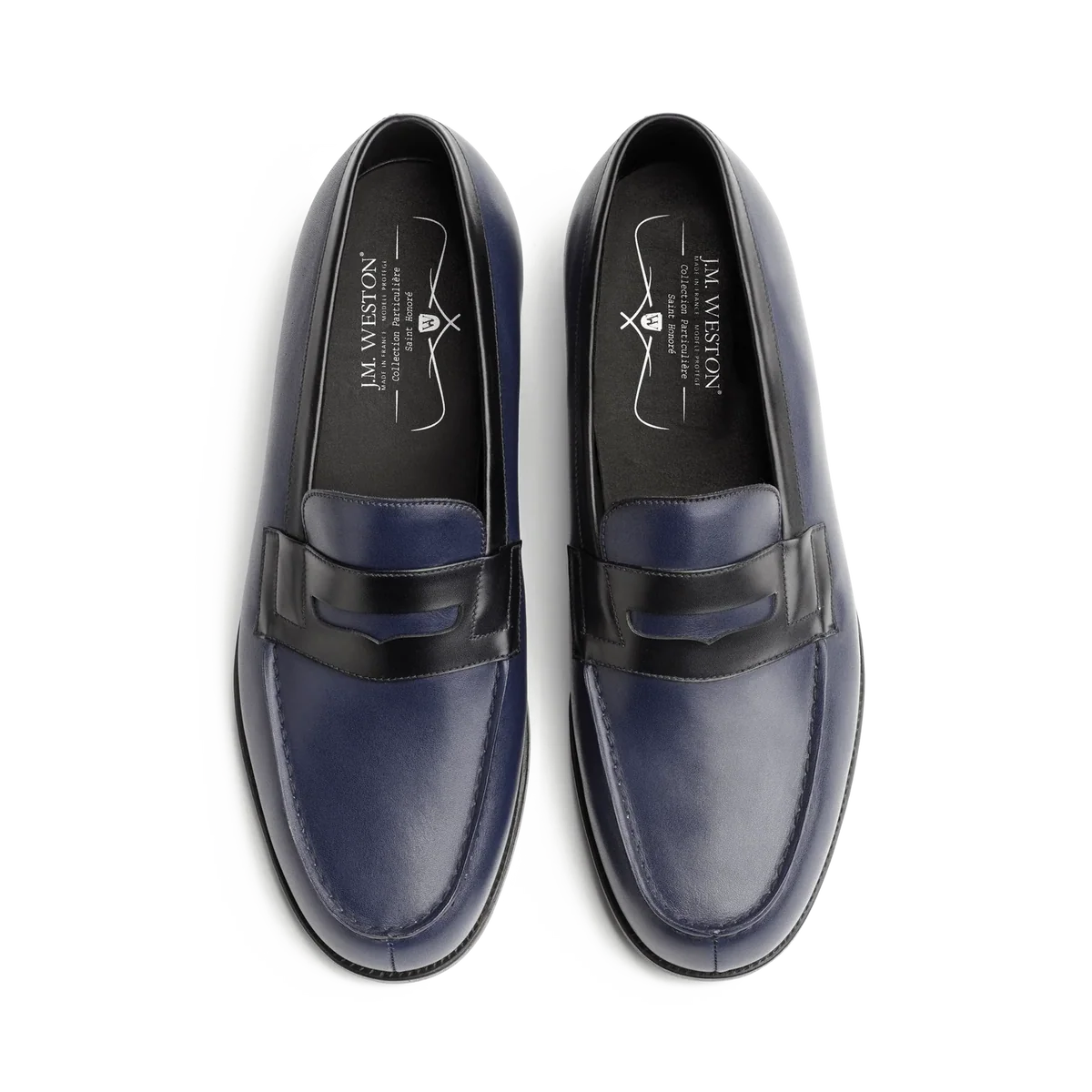 Mocassins J. M WESTON - 180 - Bleu Marine