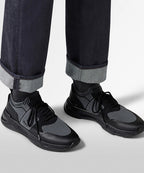 Berluti Shadow Knit and Calf Leather Sneakers