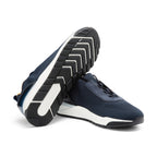 Santoni stretch knit sneaker midnight blue