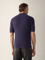 DARK INDIGO ZEGNA BLUE PREMIUM COTTON POLO SHIRT