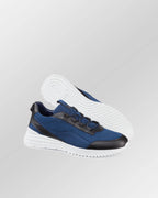 Stefano Ricci Blue Leather and Suede Combination Sneaker