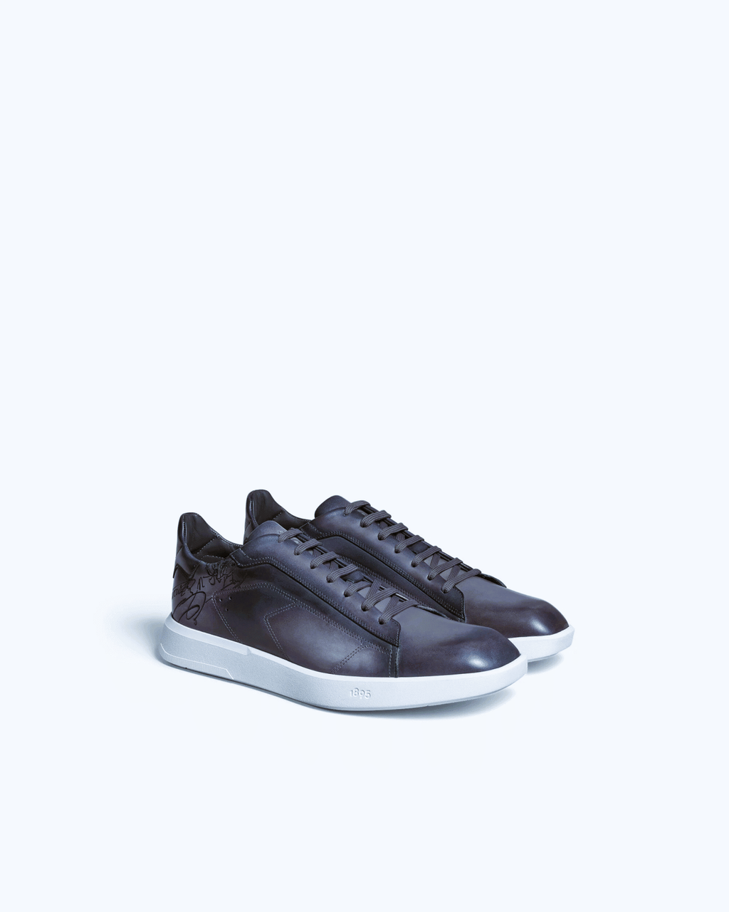 SNEAKERS BERLUTI STELLAR VENEZIA EN CUIR DE VEAU EN GRIS BLEUATRE