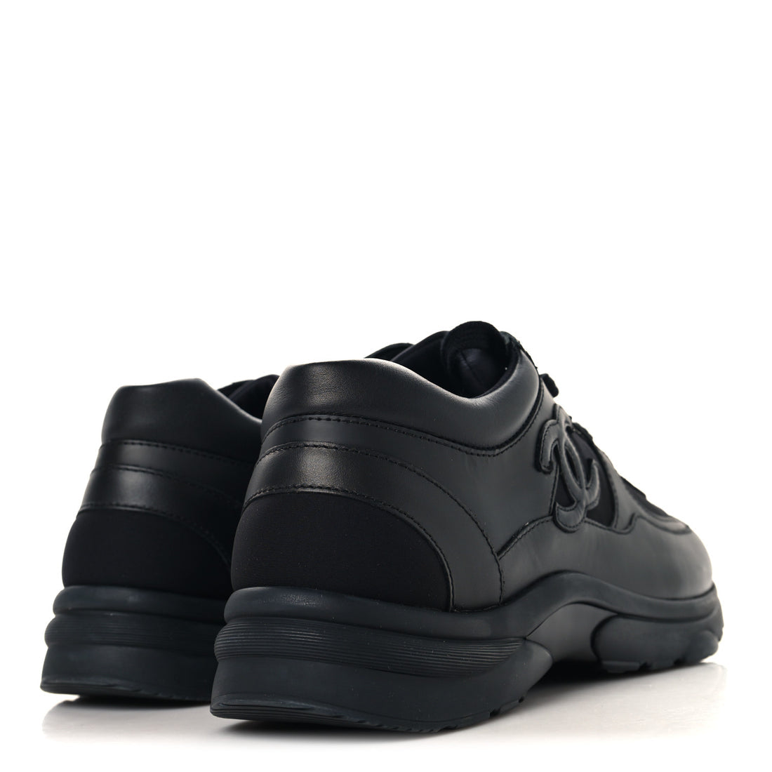 Chanel CC Uniform Black Leather Sneaker