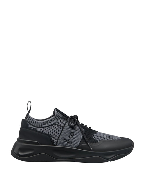 Berluti Shadow Knit and Calf Leather Sneakers