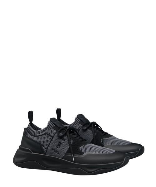 Berluti Shadow Knit and Calf Leather Sneakers