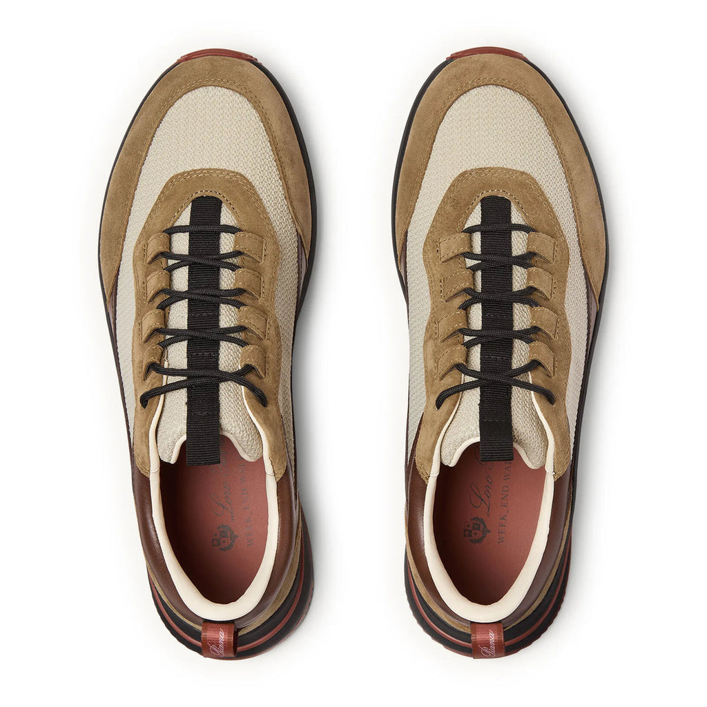 Loro Piana Week End Walk Performance Mesh Crest Sneaker