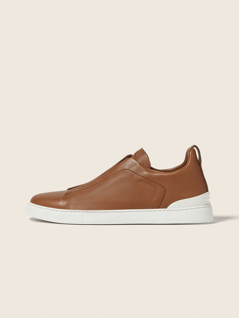 ZEGNA Triple Stitch™ Luxury Leather Sneakers,