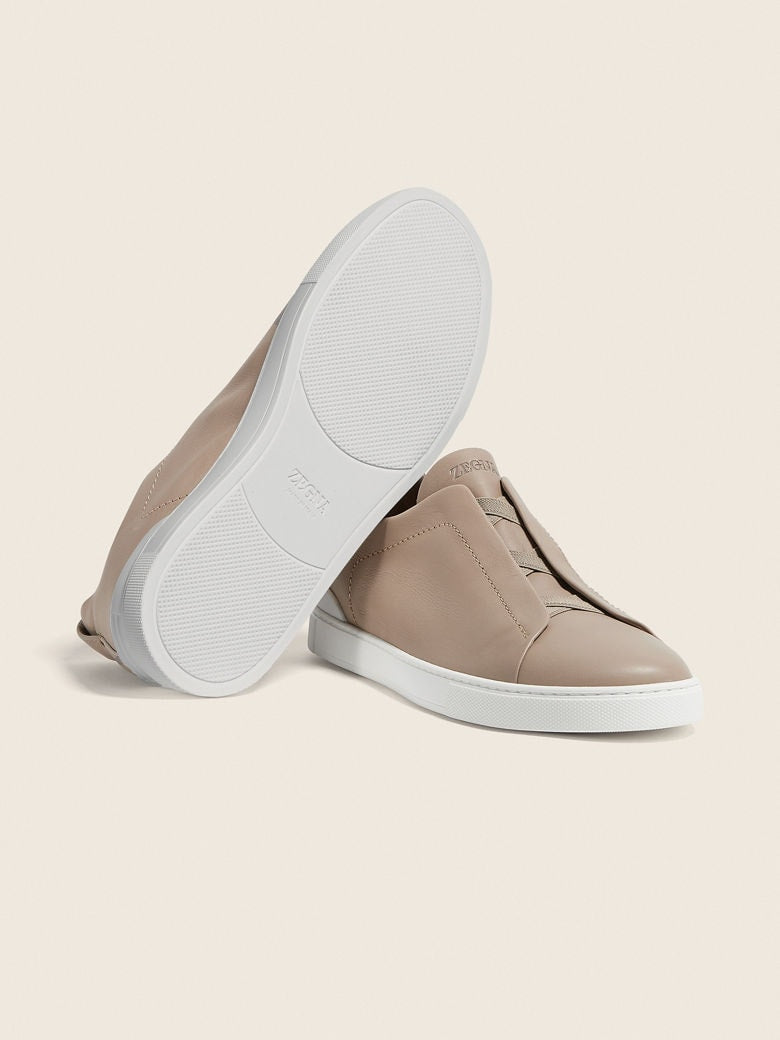 LIGHT TAUPE TRIPLE STITCH™ SECONDSKIN SNEAKERS