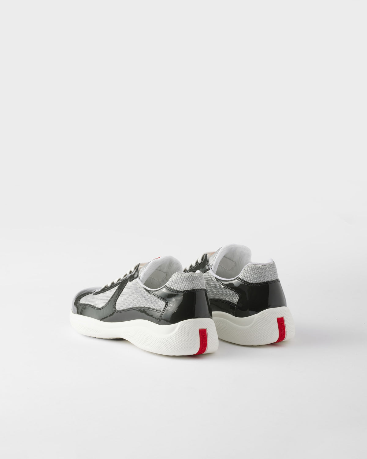 Prada America's Cup Sneakers in anthracite grey and silver