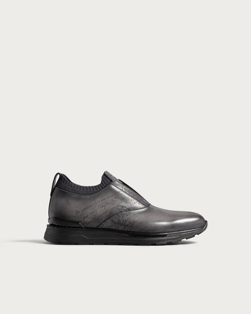 BERLUTI Fast Track Scritto Venezia Leather Slip-On
