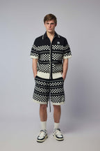 Amiri Checkered Mesh Shirt.