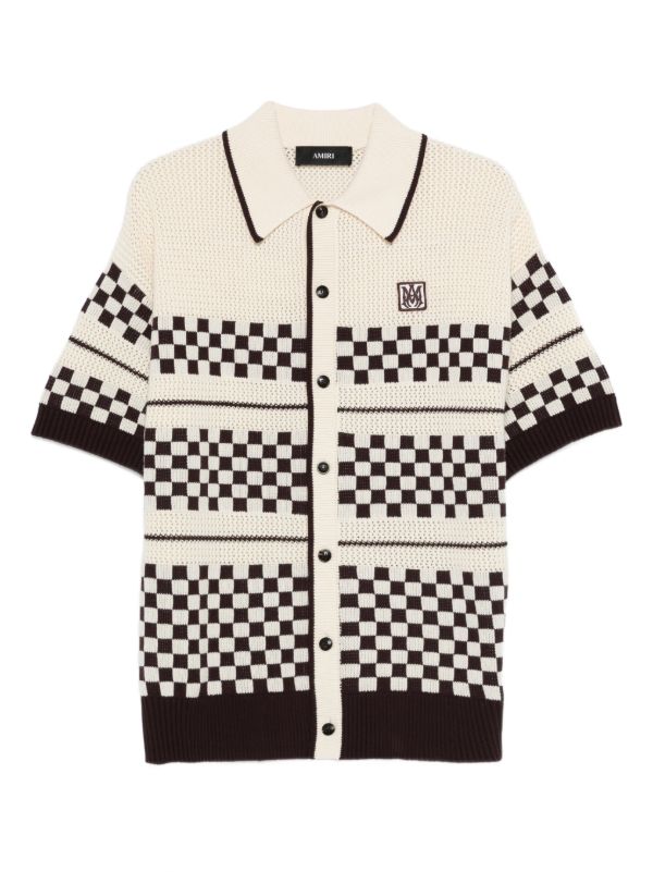 AMIRI Checkered Mesh Logo-Patch